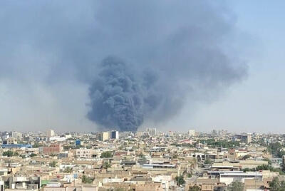 وقوع آتش‌سوزی گسترده در نجف اشرف