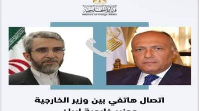 روایت رسانه های قاهره از گفت‌وگوی وزیر خارجه مصر با سرپرست وزارت خارجه ایران