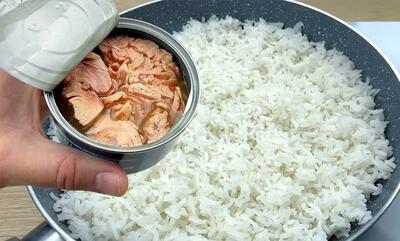 دو دستور پخت سریع، آسان و فوق‌العاده خوشمزه با تن ماهی و برنج! + ویدئو آموزشی