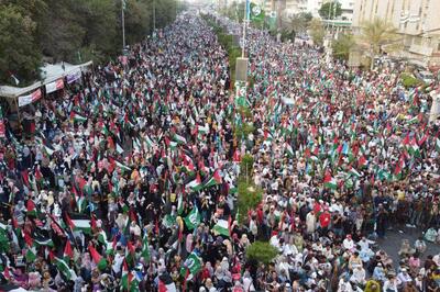فیلم/ تظاهرات هزاران نفری در حمایت از فلسطین در پاکستان