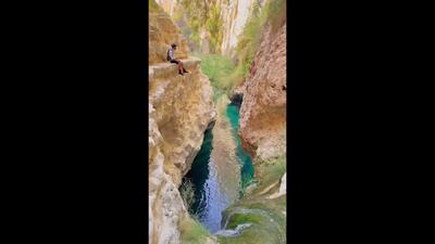 جاذبه گردشگری عسلویه به نام حوضچه آبشار درزو