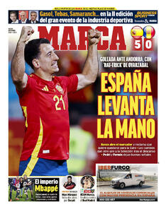 روزنامه مارکا| اسپانیا دستش را بالا می‌برد