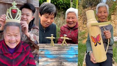 درست کردن وسایل چوبی برای خوشحال کردن مادربزرگ!