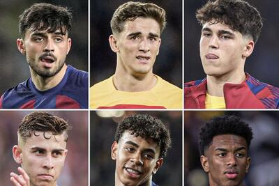 قابی از بازیکنان جوان بارسلونا که آینده این باشگاه را می‌سازند