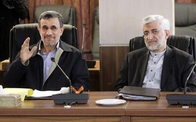 تصویر پربازدید از سعید جلیلی در کنار احمدی‌نژاد