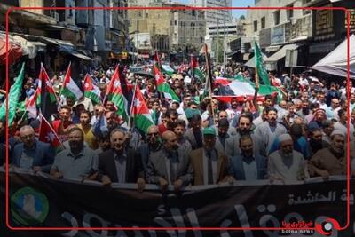تظاهرات گسترده در همبستگی با فلسطین در یمن و اردن