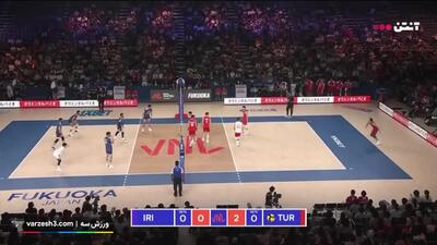 خلاصه والیبال ایران و ترکیه امروز ۱۹ خرداد ۱۴۰۳