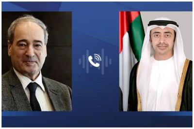 گفت‎‌وگوی وزرای خارجه امارات و سوریه درباره روابط دوجانبه
