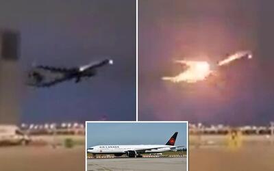 (ویدئو) آتش گرفتن موتور هواپیما هنگام برخاستن از فرودگاه