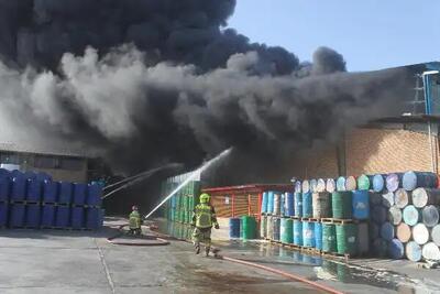 ‌وقوع آتش‌سوزی و انفجارهای گسترده در شهرک کاسپین قزوین