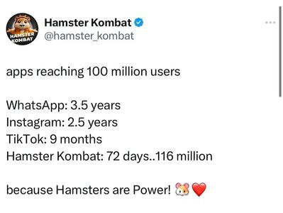 تعداد کاربران همستر کامبت به ۱۱۶ میلیون رسید
