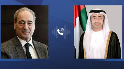 رایزنی تلفنی وزیران خارجه امارات و سوریه