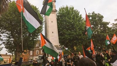 اقدام دانشگاهی در لندن برای پایان دادن به تجمع حامیان فلسطین ‏