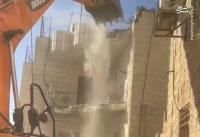 فیلم/ تخریب خانه یک فلسطینی در شهرک  جبل المکبر
