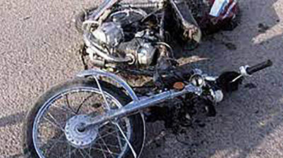 یک کشته در تصادف موتورسیکلت در محور درمیان