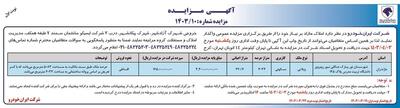 مزایده عمومی واگذاری املاک مازاد بر نیاز شرکت ایران خودرو