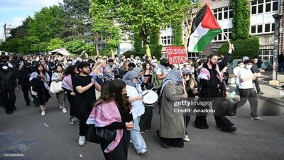 تظاهرات دانشجویان بروکسل در همبستگی با مردم فلسطین