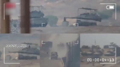 لحظاتی از حمله توپخانه‌ای به اجتماع سربازان رژیم صهیونیستی + فیلم