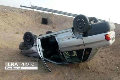 پنج مصدوم بر اثر واژگونی خودرو در قزوین