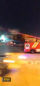 فیلم آتش سوزی تعمیرگاه خودروهای سواری در ایلام