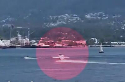 ببینید / برخورد هواپیما با قایق در ونکوور