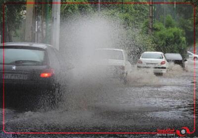 بارش شدید و استوایی باران در آبیک قزوین