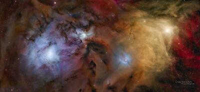 تصویر روز ناسا: ستاره‌ها و ابرهای رنگارنگ در نزدیکی رو اوفیوچی