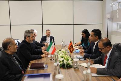 عکس/ دیدار علی باقری با وزیر خارجه سریلانکا در روسیه