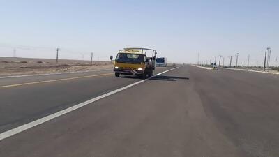 اجرای خط کشی ۳۰۰ کیلومتر از محورهای مواصلاتی سیستان و بلوچستان