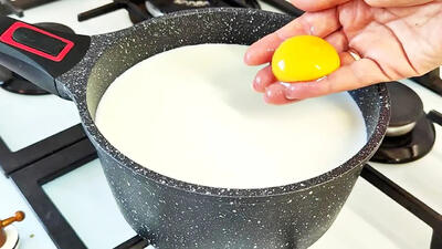 (ویدئو) طرز تهیه پنیر با 2 لیتر شیر و 2 زرده تخم مرغ به روش آشپز آلمانی