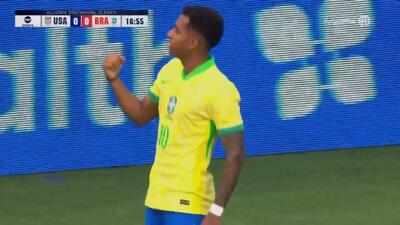 گل اول برزیل به آمریکا (رودریگو)