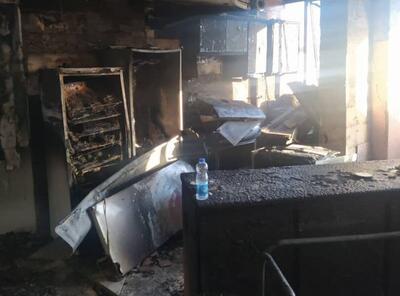 آتش‌سوزی یک واحد آپارتمان مسکونی در شیراز