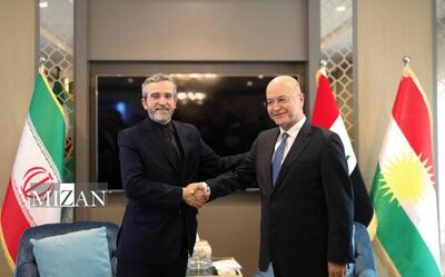 دیدار علی باقری با رئیس جمهور سابق عراق