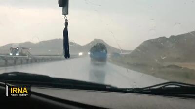 بارش شدید در محور ساوه همدان