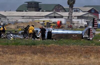 2 کشته درسقوط هواپیمای بازمانده جنگ جهانی در کالیفرنیا