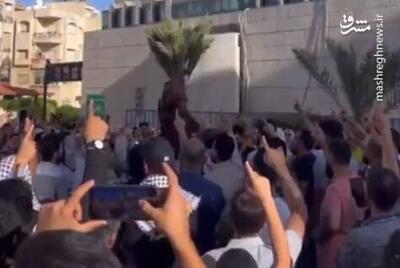 فیلم/ تظاهرات ضدصهیونیستی در اردن پس از اقامه نماز عید قربان