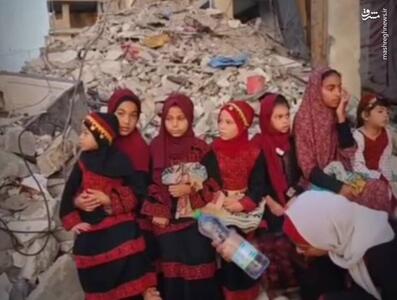 حال و هوای عید قربان در ویرانه ساختمان‌های غزه+فیلم