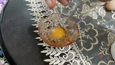 فیلم لحظه به لحظه پخته شدن تخم مرغ با هوای گرم آبادان
