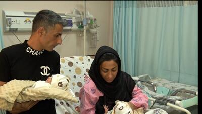 تولد نوزادان دوقلو در اصفهان به روش زایمان طبیعی