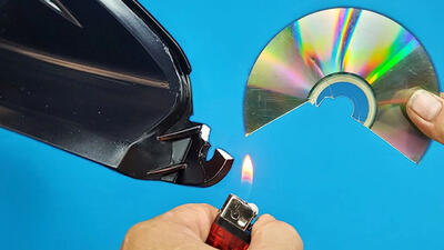 (ویدئو) 2 روش خلاقانه برای تعمیر وسایل پلاستیکی شکسته با استفاده از سی دی