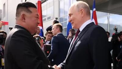 استقبال گرم رهبر کره شمالی از پوتین