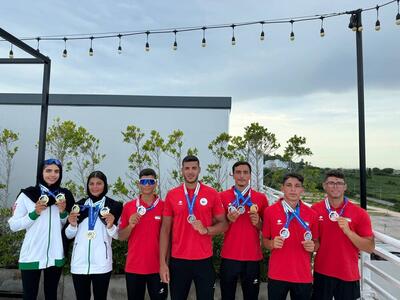 کسب ۱۴ مدال قهرمانی آسیا به همت قایقرانان بندرانزلی