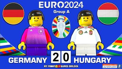 شبیه‌سازی بازی آلمان و مجارستان در یورو 2024 با لگو - پارس فوتبال | خبرگزاری فوتبال ایران | ParsFootball