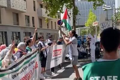فیلم/ تجمع همبستگی با غزه و فلسطین در مارسی