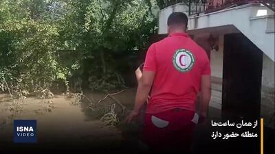 ویدئو / لحظه ورود سیل به خانه های مردم در سوادکوه
