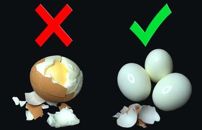فوت و فن پوست گرفتن تخم مرغ آب پز بدون چسبیدن و خورد شدن !