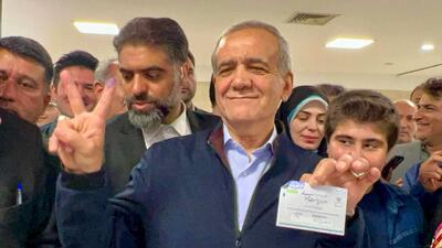 رای مسعود پزشکیان در یک مکان متفاوت و خاص +تصویر