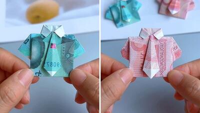 پیراهن اوریگامی زیبا بسازید! (فیلم)
