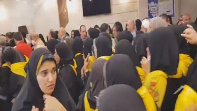 صف انتخابات ریاست‌جمهوری ایران در حرم مطهر امام حسین (ع) + فیلم