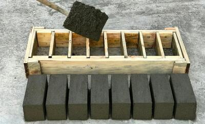فرآیند ساخت یک قالب چوبی ساده و کاربردی برای تولید آجر سیمانی (فیلم)